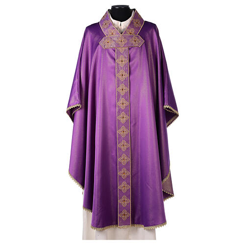 Chasuble 100% polyester, cross with stones 9