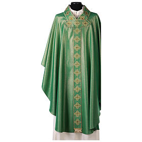 Chasuble croix décorée de pierres 100% polyester s1