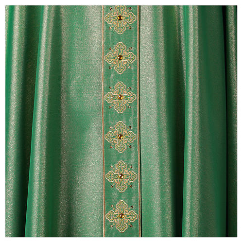 Chasuble croix décorée de pierres 100% polyester 6