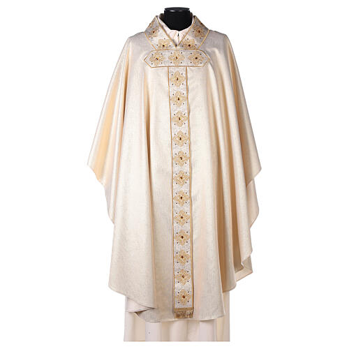 Chasuble with crosses stone decorated 100% polyester 7