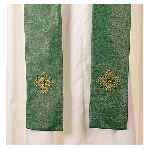 Chasuble with crosses stone decorated 100% polyester 15