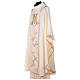 Ivory Marian chasuble with golden lilies and Mary's monogram s4