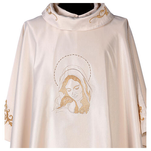 Marian chasuble with Mary and Child stones 2