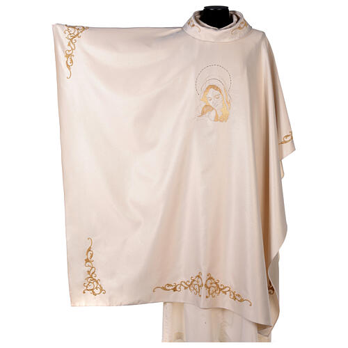 Marian chasuble with Mary and Child stones 3