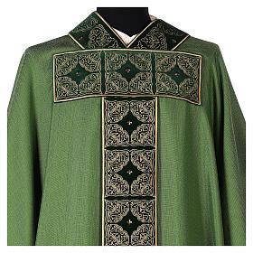 Chasuble with velvet orhprey, golden embroidery, viscose and polyester, 4 colours