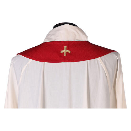 Chasuble with velvet orhprey, golden embroidery, viscose and polyester, 4 colours 11