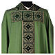 Chasuble with velvet orhprey, golden embroidery, viscose and polyester, 4 colours s2