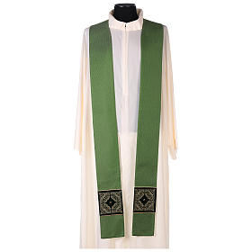 Chasuble étole velours broderie or 4 couleurs viscose polyester s7