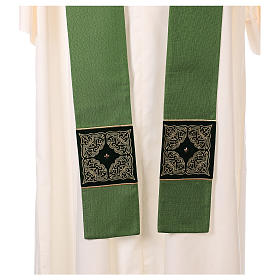 Chasuble étole velours broderie or 4 couleurs viscose polyester s8