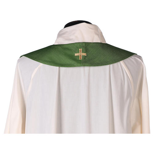 Chasuble étole velours broderie or 4 couleurs viscose polyester 9