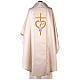 Chasuble broderie croix colombes polyester s4
