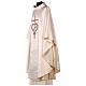 Embroidered chasuble with cross doves polyester s3