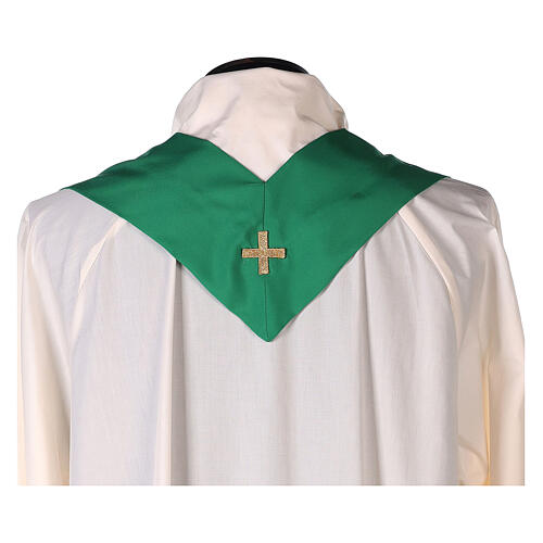 Chasuble 100% polyester 4 couleurs IHS croix rayons REDUCTION 12