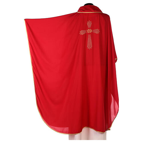 Ultralight Chasuble 100% polyester 4 colors IHS cross rays OFFER 4