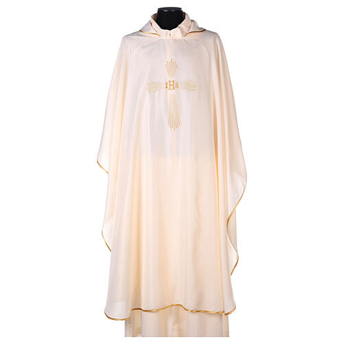 Ultralight Chasuble 100% polyester 4 colors IHS cross rays OFFER 7