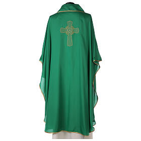 Chasuble polyester broderie croix décorée s4