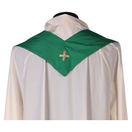 Chasuble polyester broderie croix décorée PROMO 10
