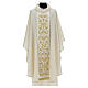 100% wool chasuble with decoration of golden grape shoots and strass s7