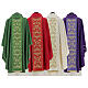 100% wool chasuble with decoration of golden grape shoots and strass s11