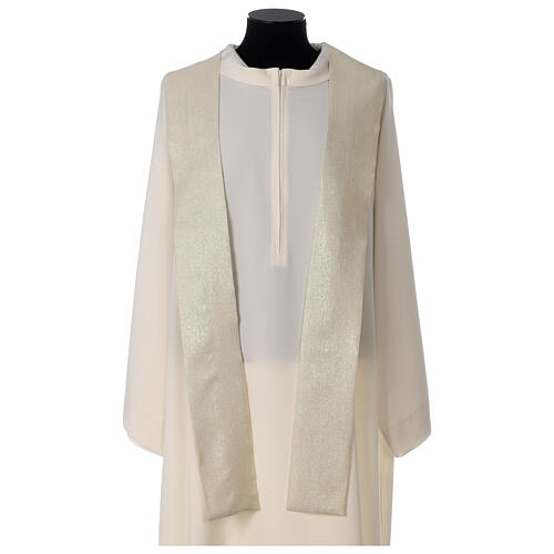 Gold coloured chasuble with gold embroidered gallon 8