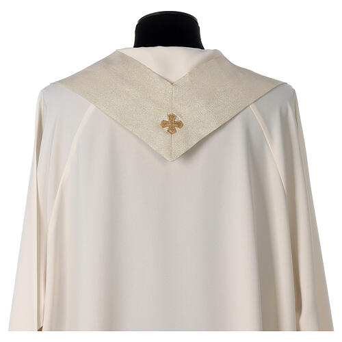 Gold coloured chasuble with gold embroidered gallon 9