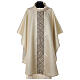 Gold coloured chasuble with gold embroidered gallon s1