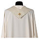 Gold coloured chasuble with gold embroidered gallon s9