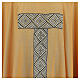 Gold Chasuble in lame polyester and wool with front and back gallon s2