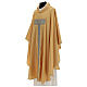 Gold Chasuble in lame polyester and wool with front and back gallon s3