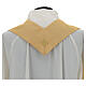 Gold Chasuble in lame polyester and wool with front and back gallon s6