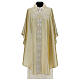 Ivory chasuble in pure silk with gallon s1