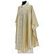 Ivory chasuble in pure silk with gallon s3