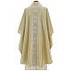 Ivory chasuble in pure silk with gallon s5