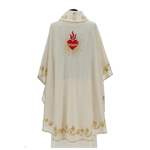 Chasuble in pure ivory wool 6