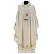 Ivory chasuble in pure wool with embroidery s1