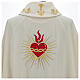 Ivory chasuble in pure wool with embroidery s2