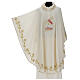 Ivory chasuble in pure wool with embroidery s4