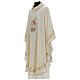 Ivory chasuble in pure wool with embroidery s5