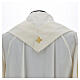 Ivory chasuble in pure wool with embroidery s8