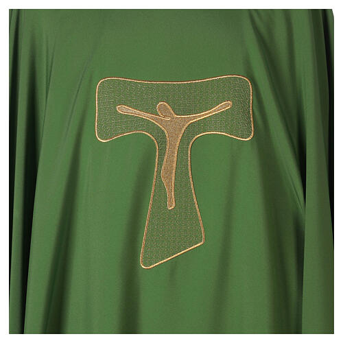 "Superlight" polyester chasuble with Tau embroidery 2