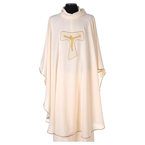 "Superlight" polyester chasuble with Tau embroidery 5