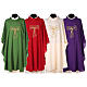 "Superlight" polyester chasuble with Tau embroidery s1