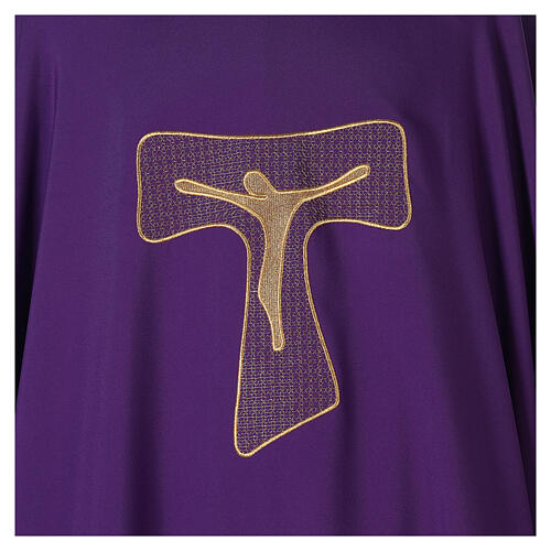 Chasuble in super-light polyester with embroidered Tau 4 colors 6