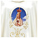 Chasuble avec Notre-Dame de Fatima couleur ivoire s2