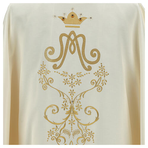 Ivory chasuble with Our Lady of Fatima 6