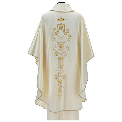 Ivory chasuble with Our Lady of Fatima 7