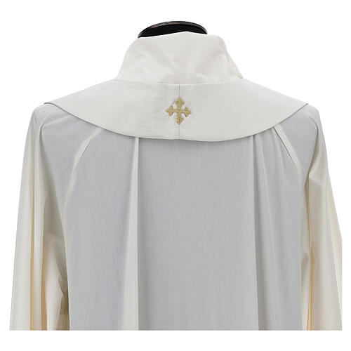 Chasuble 100% polyester, golden and ecru decorations, embroidery and trimming, Limited Edition 7