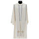 Chasuble 100% polyester, golden and ecru decorations, embroidery and trimming, Limited Edition s5