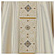 Chasuble 100% polyester with decorative applications embroidery in gold ecru Limited Edition s2
