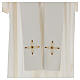 Chasuble 100% polyester with decorative applications embroidery in gold ecru Limited Edition s6